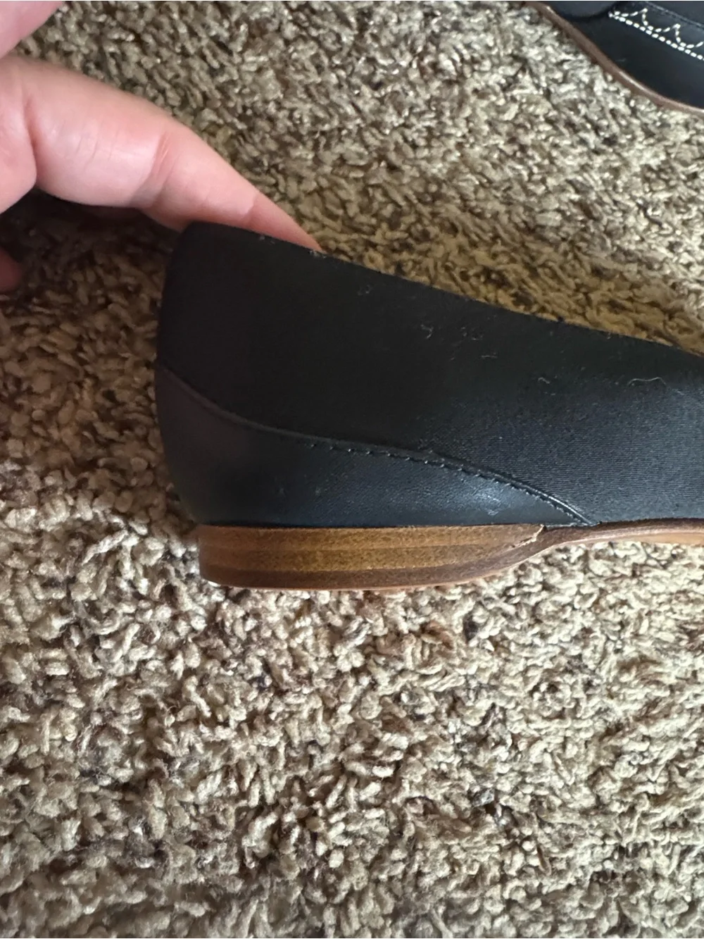 American Duchess Regency Era Dashwood flats Size 6 Black with ivory stitching